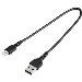 Cable USB To Lightning Mfi Certified 30cm Black